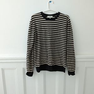 YMC Gen X stripe crew sweater